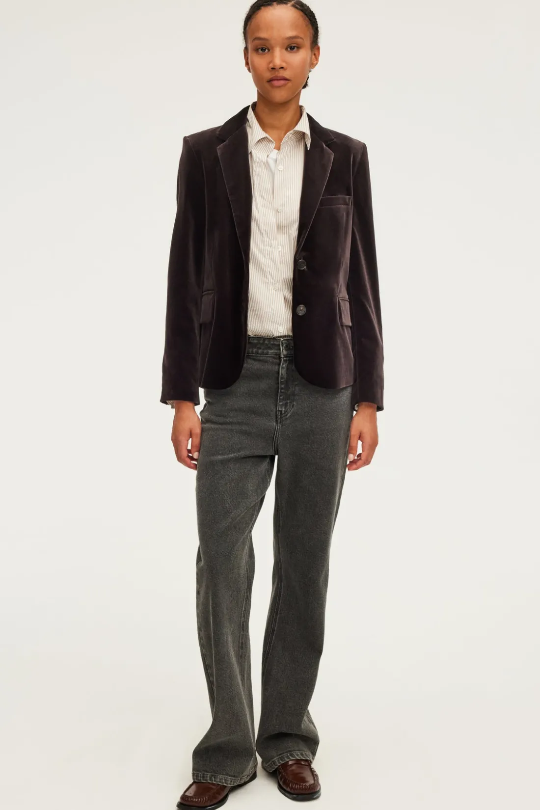 Pablo Veste en velours marron - MEGANE Cinanon Online