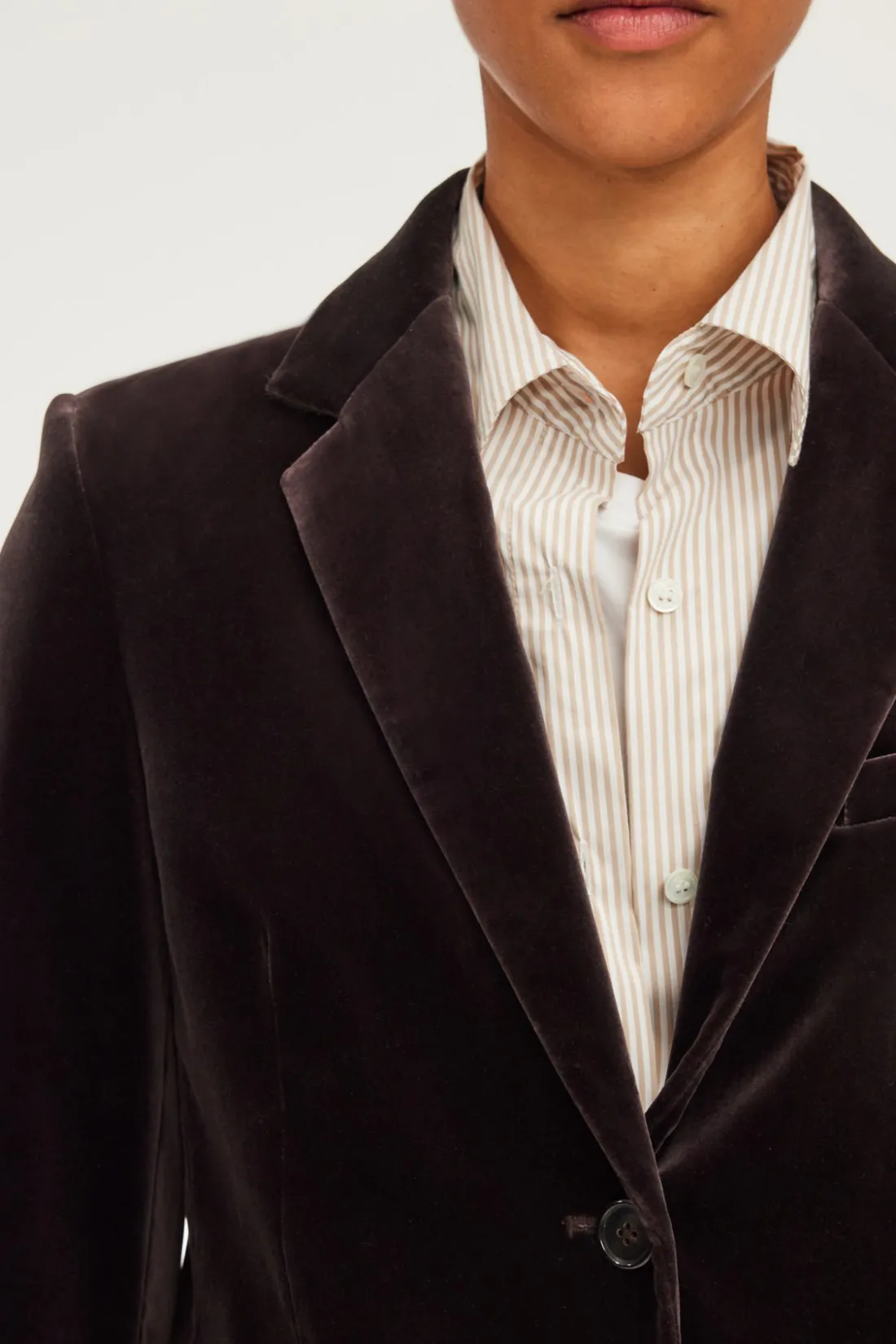 Pablo Veste en velours marron - MEGANE Cinanon Online