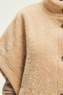 Pablo Veste sans manche en fausse fourrure - LUCILLE Sable Cheap